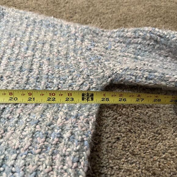 Sadie & Sage Soft Cable Knit Chunky Sweater Pullover Mock Neck Fuzzy Babaa M/L - Picture 8 of 9